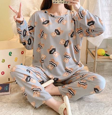 Long Sleeve Autumn Ins Two-piece Homewear Suit - YLORESHOP