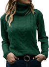 Solid Color Turtleneck Sweater Retro Long Sleeve Sweater - YLORESHOP