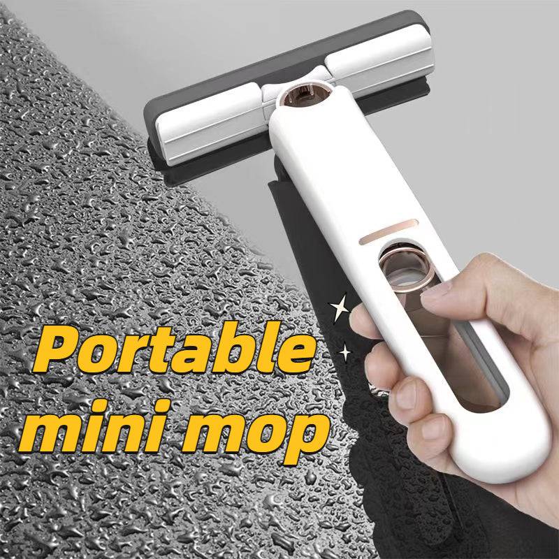 Nuovo Mini Mocio Portatile Self-NSqueeze, Mop Assorbente Forte Lavaggio A Mano Pigro Multifunzione Portatile Mop Per La Pulizia Per La Scrivania Detergente Per Vetri Per Finestre Cucina Auto Spugna Per La Pulizia Mop Strumenti Per La Pulizia Della Casa