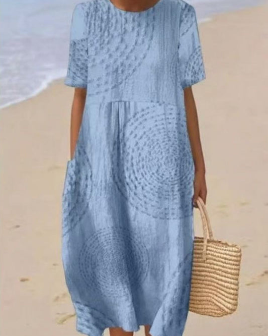 Printing Temperament Long Dress Fitted Comely Casual Skirt - YLORESHOP