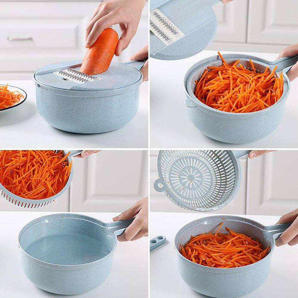 8 In 1 Mandoline Slicer Vegetable Slicer Potato Peeler Carrot Onion Grater With Strainer Vegetable Cutter Kitchen Accessories - YLORESHOP