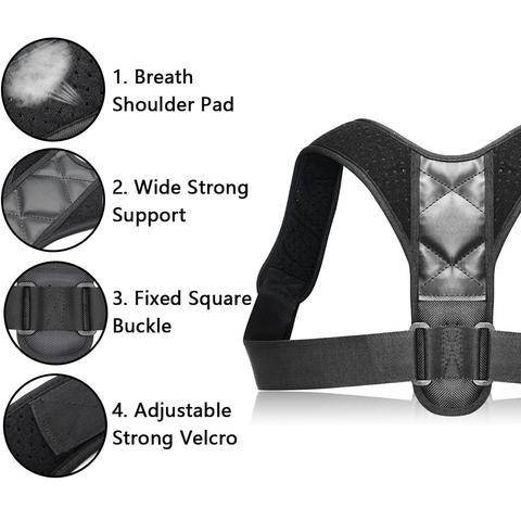 Adjustable Posture Corrector Back Support Strap Brace Shoulder Spine Support Lumbar Posture Orthopedic Belt - YLORESHOP