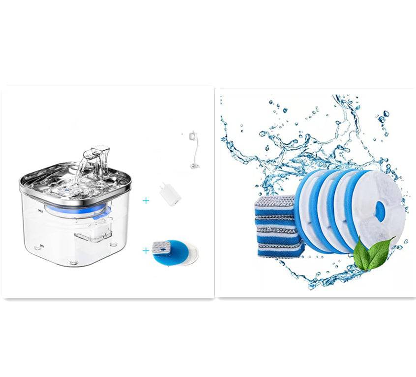 Accessori per animali domestici con fontana intelligente per dispenser d'acqua a circolazione automatica in acciaio inossidabile per cani e gatti