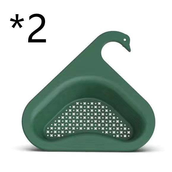 Household Sink Hanging Fruit And Vegetable Filter Water Drain Basket Kitchen Dry And Wet Separation Swan Drain Basket - YLORESHOP