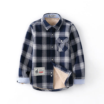 Boys plaid shirt long sleeve - YLORESHOP