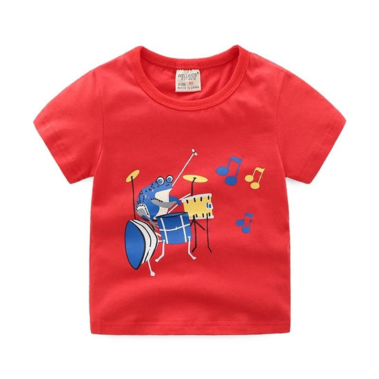 Children's summer cartoon print T-shirt - YLORESHOP