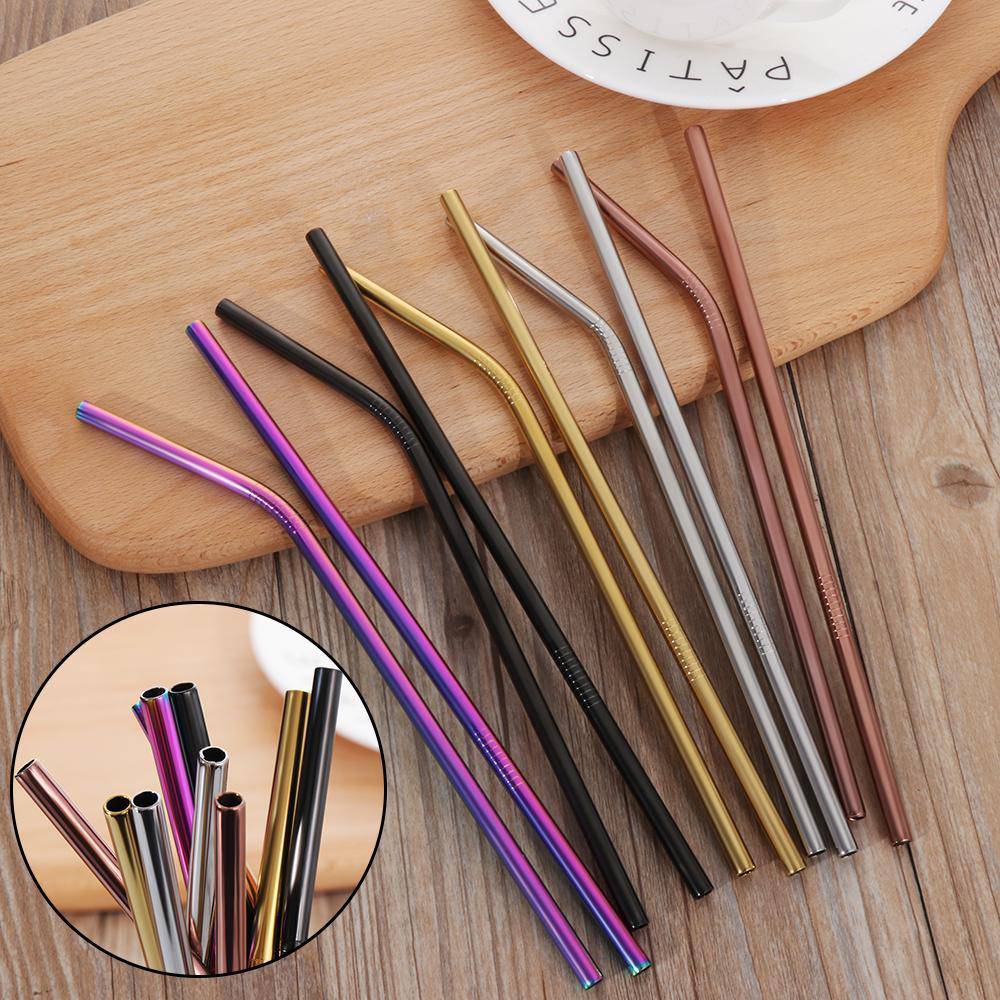 Colourful Reusable Stainless Steel Straws - YLORESHOP