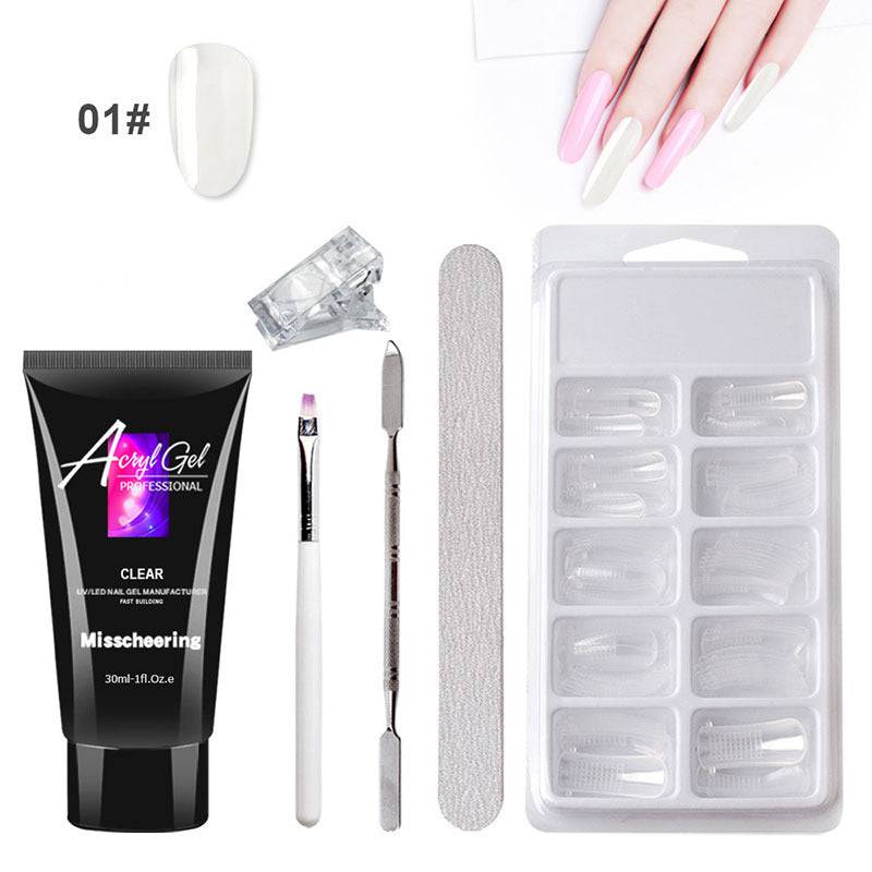 Painless Extension Gel Nail Art Without Paper Holder Quick Model Painless Crystal Gel Set - YLORESHOP