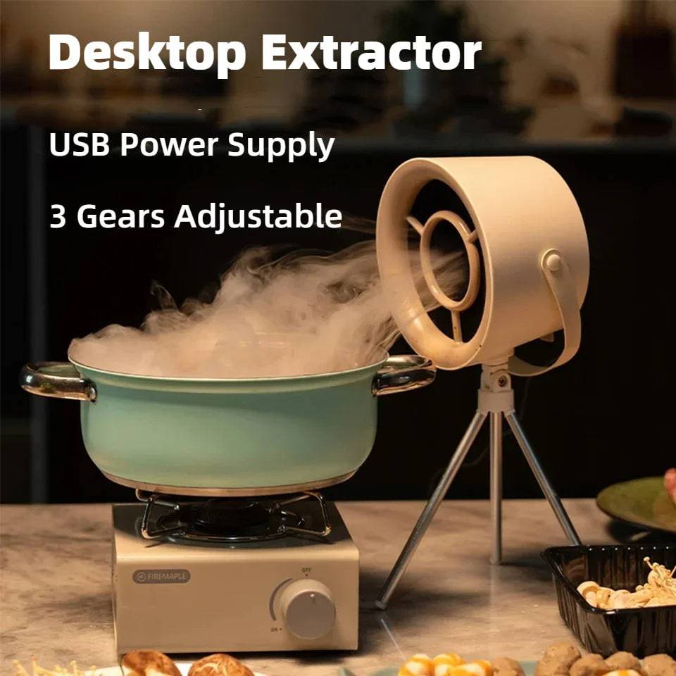 2024 New Portable Desktop Exhaust Fan Small Kitchen Hood Extractor Barbecue USB Charging Desktop Range Hoods Mini Suction Cooker Hood Kitchen Gadgets - YLORESHOP