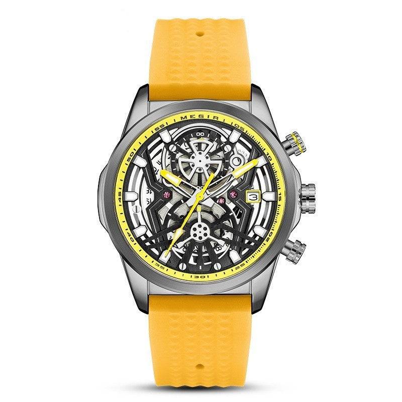 Men's Silicone Mechanical Style Decorative Quartz Watch - YLORESHOP