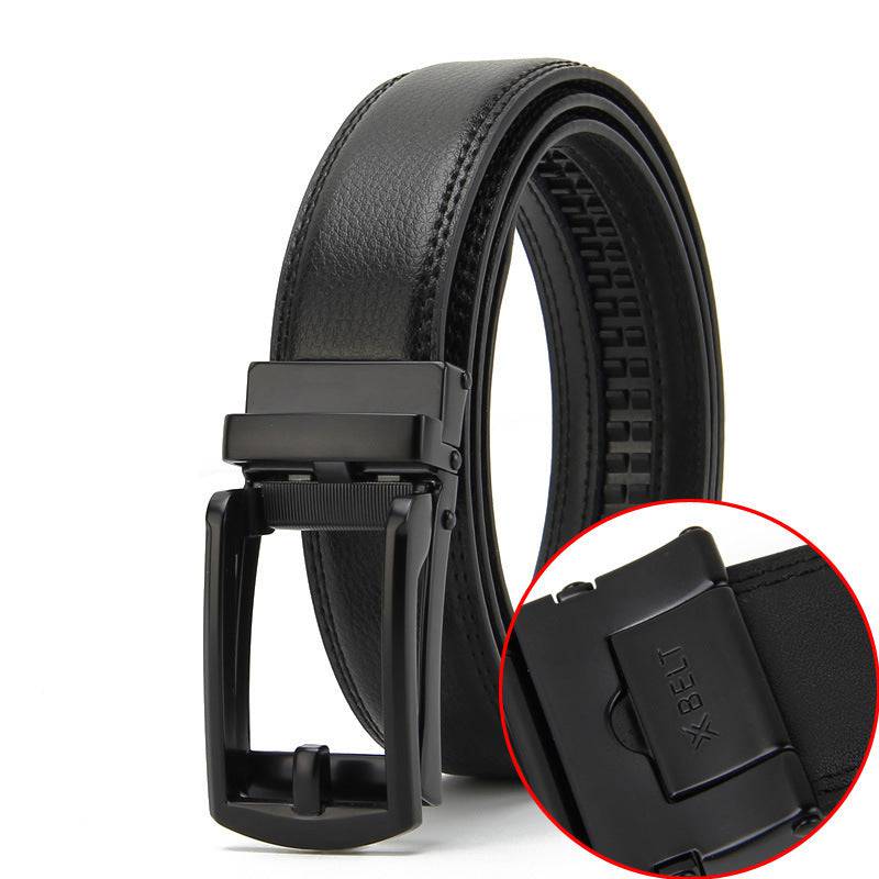 Two-layer Cowhide Fake Needle Automatic Buckle Men's Special Belt - YLORESHOP