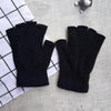 Autumn And Winter Thin Knitted Half Finger Gloves Adult Riding Cold-proof - YLORESHOP