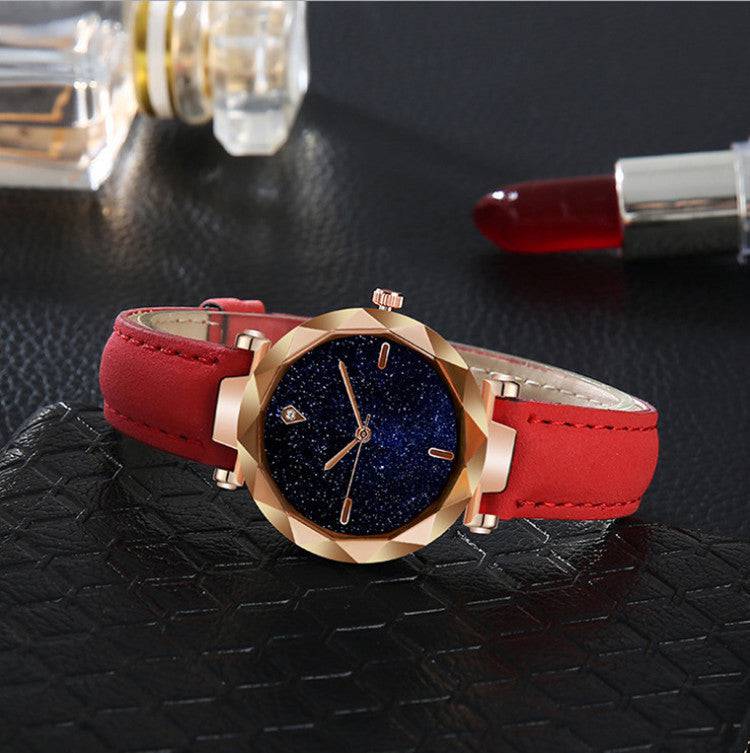 Starry Sky Dial Simple Women's Watch Fashion Belt - YLORESHOP