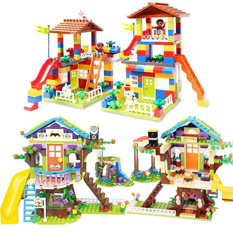 Puzzle assembling building block toys 