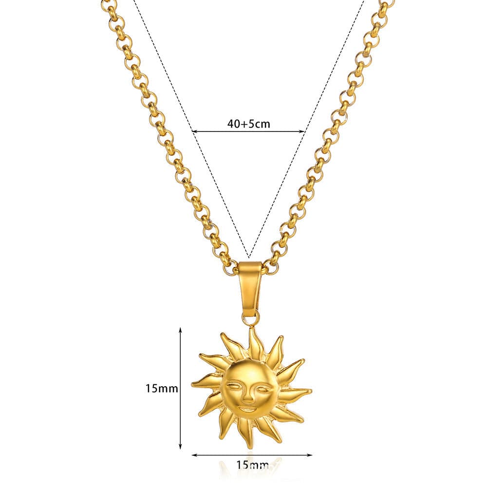 European And American Retro Personalized Sun Necklace - YLORESHOP