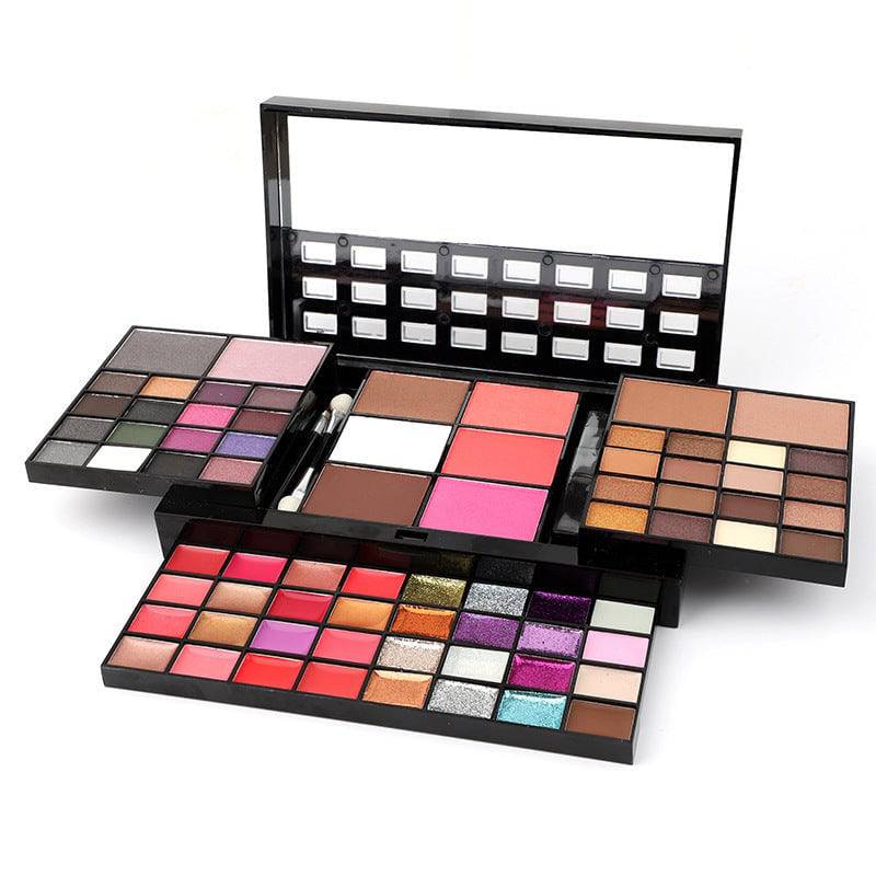 74 Colors Makeup Set Lip Gloss Blush Eyeshadow Highlight Combination Plate Wholesale Makeup Set - YLORESHOP