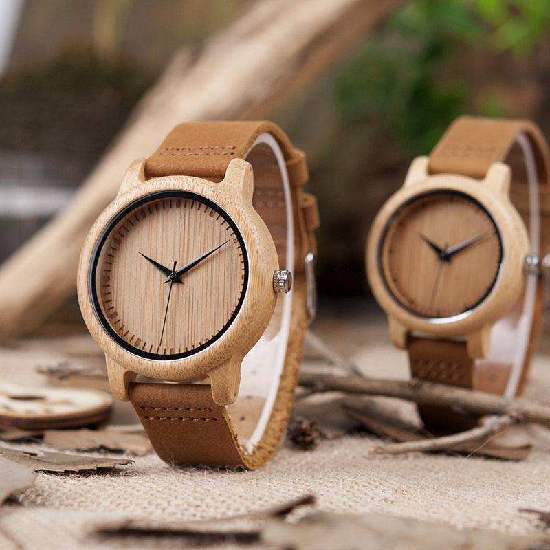 Wooden Watch Couple Bamboo - YLORESHOP