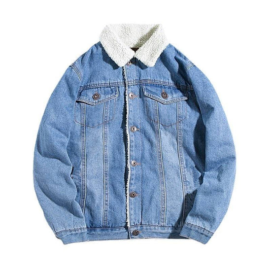 Winter Fleece-lined Denim Coat For Men Thickened - YLORESHOP