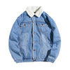 Winter Fleece-lined Denim Coat For Men Thickened - YLORESHOP