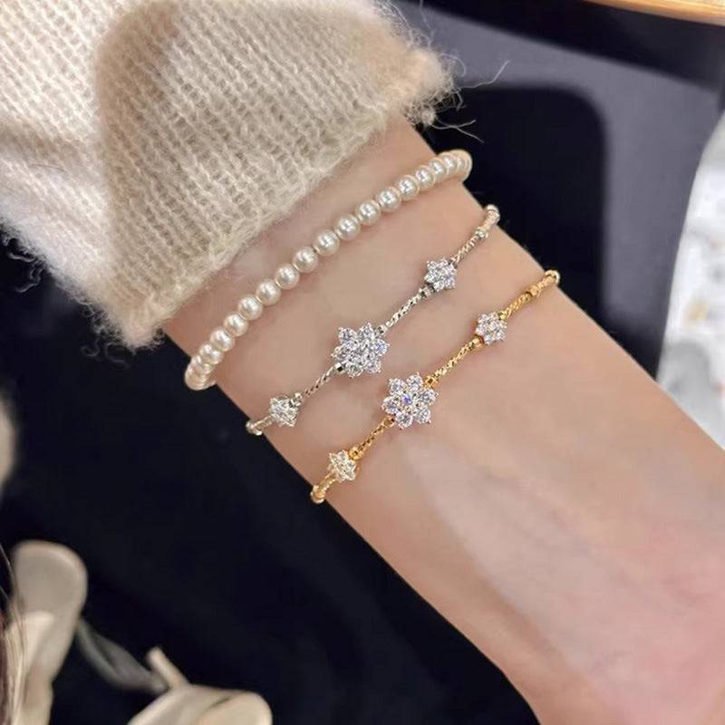 Zircon Flower Bracelet Female Special-interest Design - YLORESHOP