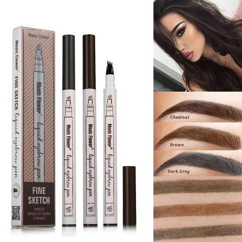 Waterproof Natural Eyebrow Pen Four-claw Eye Brow Tint Fork Tip Eyebrow Tattoo Pencil - YLORESHOP