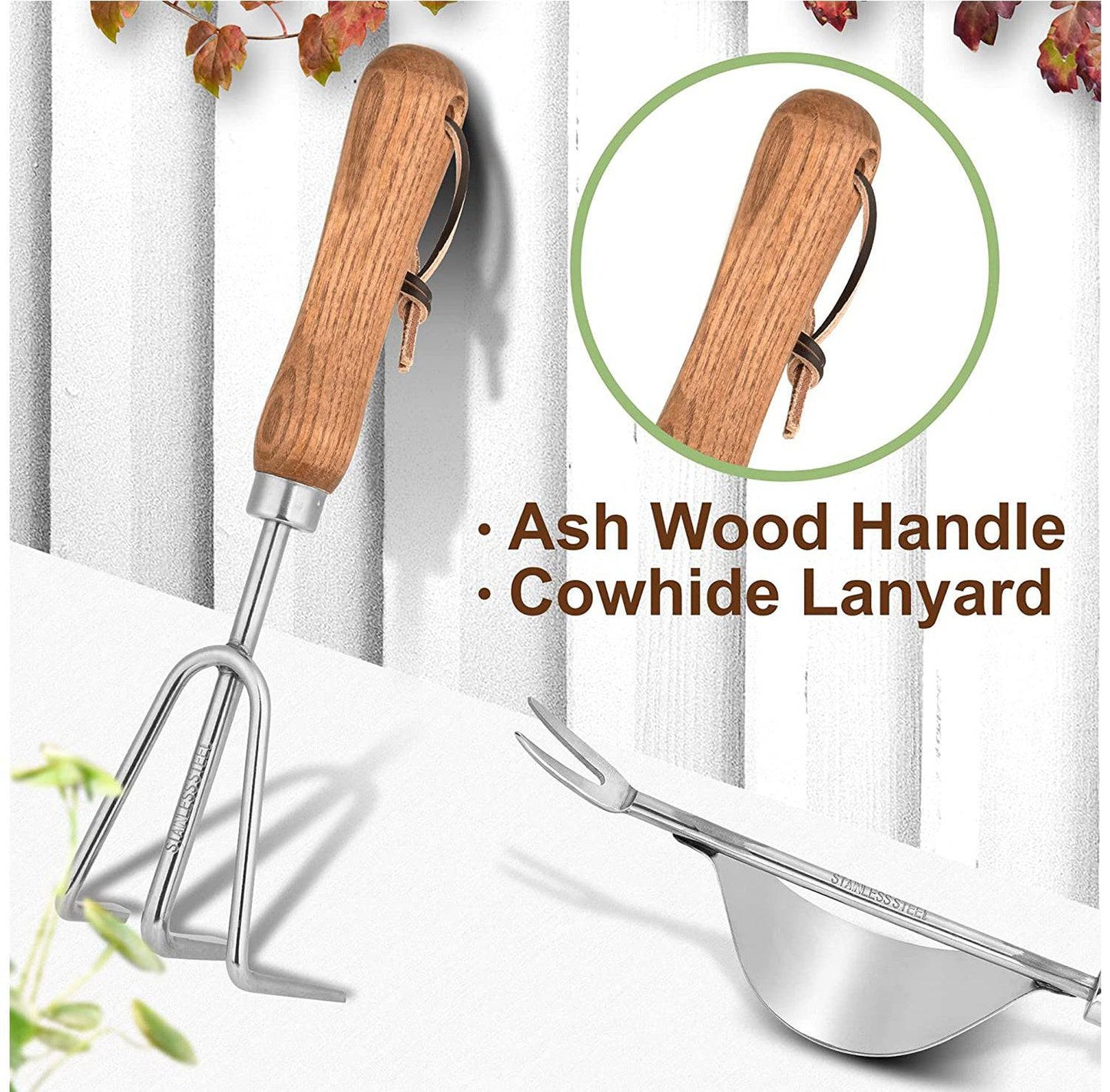 Garden Tools Stainless Steel Tools With Wooden Handle 4-piece Set 