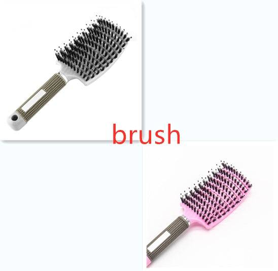 Hairbrush Anti Klit Brushy Haarborstel Women Detangler Hair Brush Bristle Nylon Scalp Massage  Teaser Hair Brush Comb - YLORESHOP