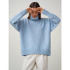 Solid Color Turtleneck Comfortable Loose Pullover Women's Sweater - YLORESHOP