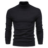 Maglione dolcevita slim fit da uomo, tinta unita, abbigliamento casual invernale