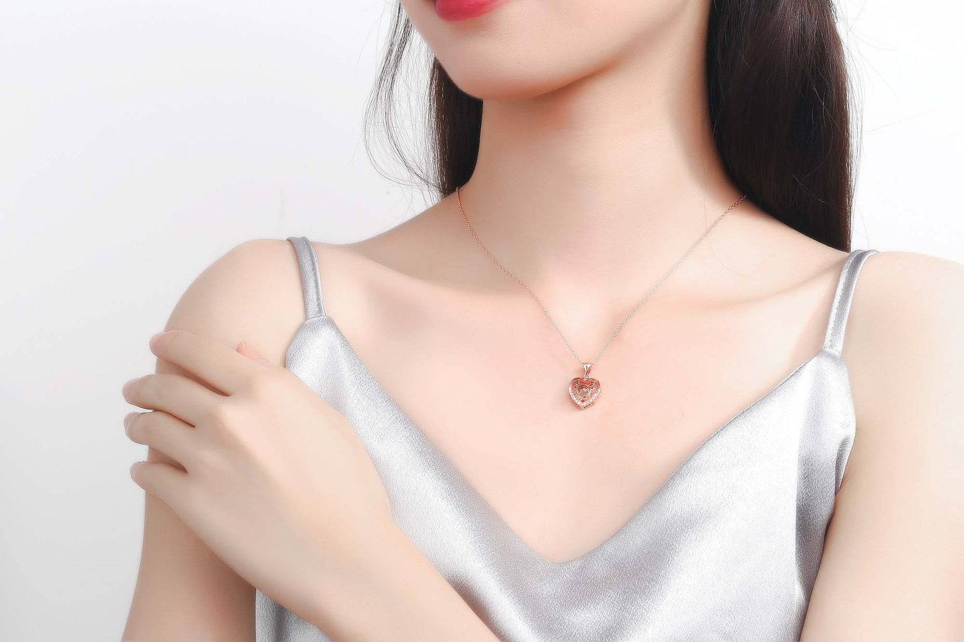 All The Way To Have You Pendant Necklaces Heart-shaped Short Clavicle - YLORESHOP