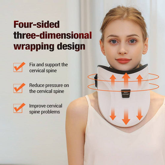 Electric Hot Compress Neck Fixed Traction Air Pressure Kneading Massage Instrument - YLORESHOP