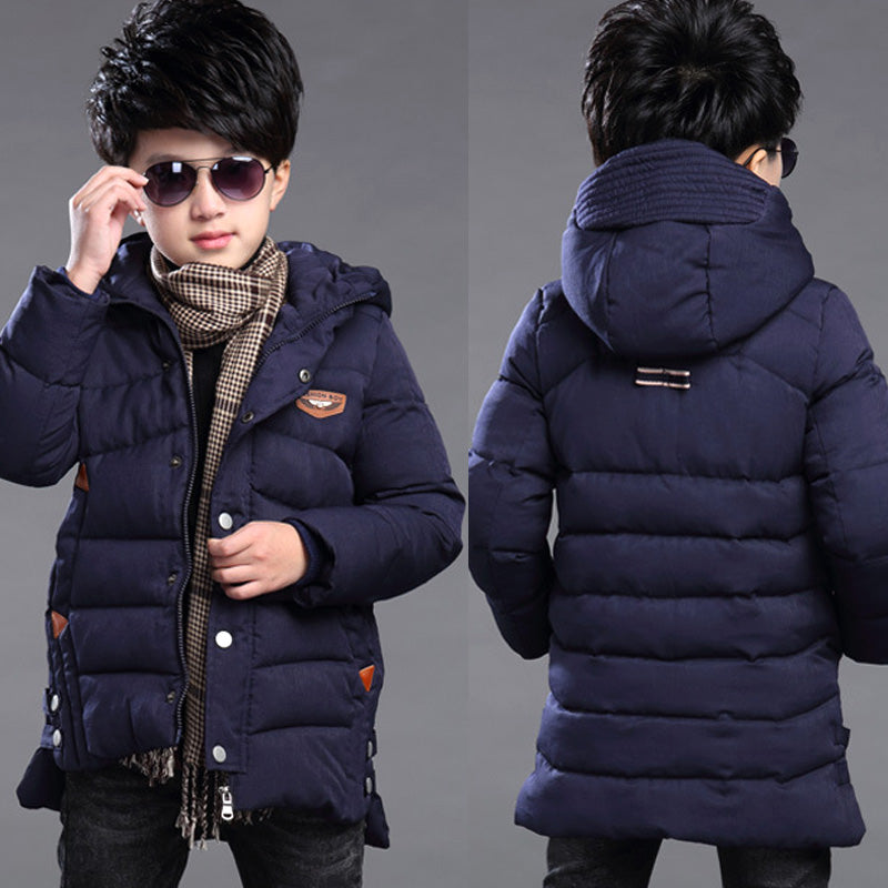 Boy's hooded padded padded jacket - YLORESHOP