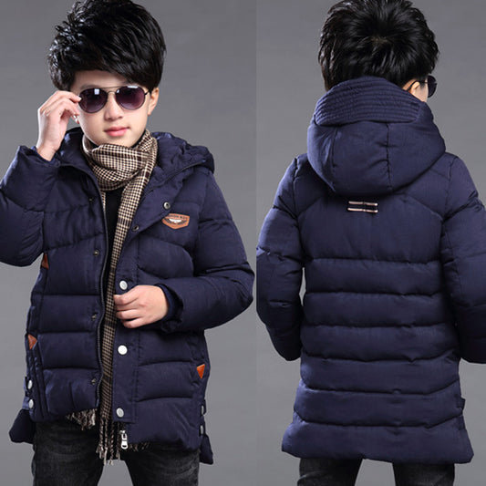 Boy's hooded padded padded jacket - YLORESHOP