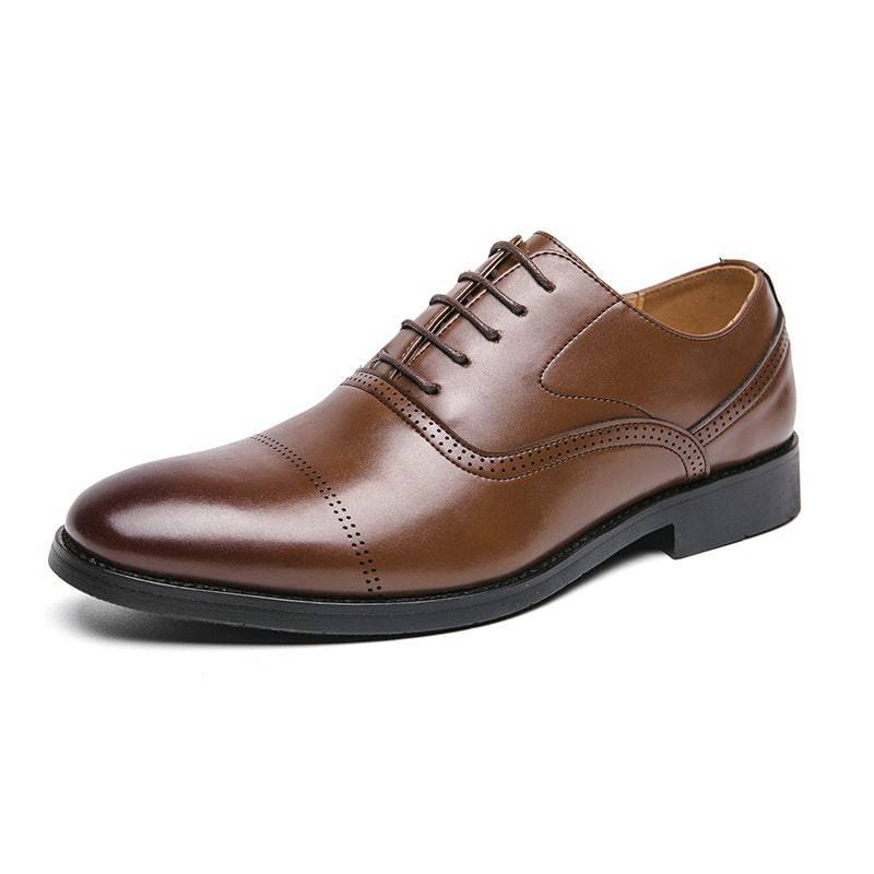 Scarpe da lavoro in pelle Abbigliamento formale da uomo Oxford in puro colore legato