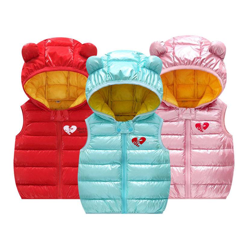 Gilet caldo per bambini Autunno Neonati maschi Gilet senza maniche Gilet per capispalla per bambini Giacche con cappuccio per bambini