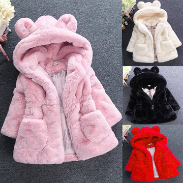 A girl's fur coat for autumn and winter - YLORESHOP