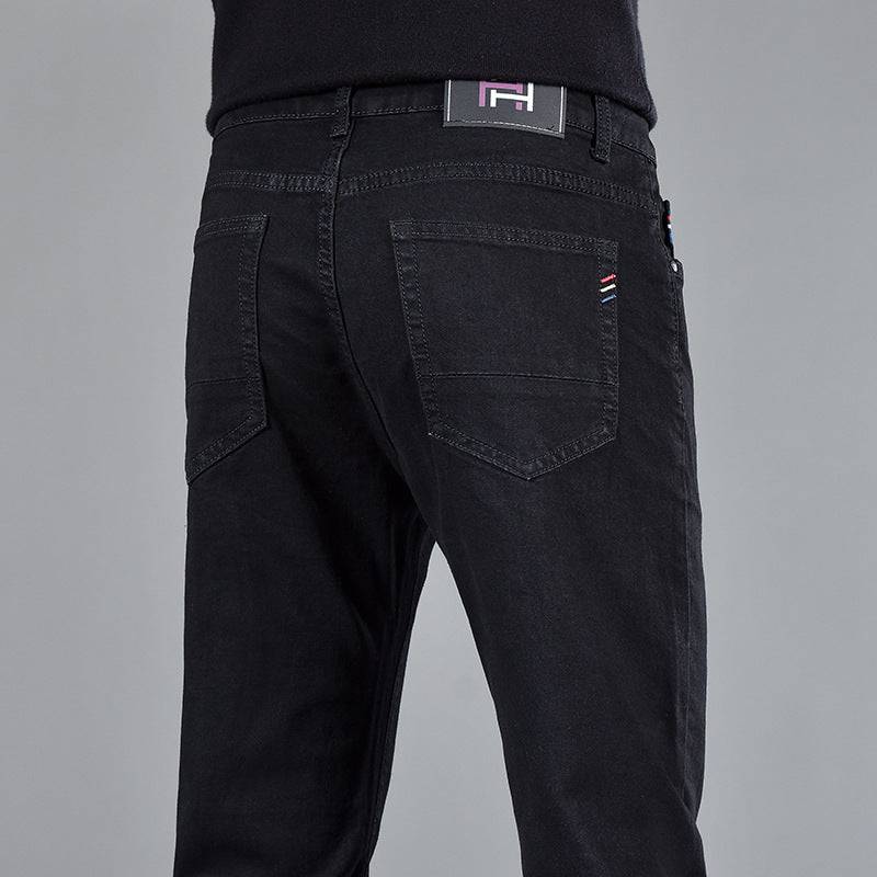 Nuovi jeans da uomo in cotone a gamba dritta casual da ragazzo slim fit