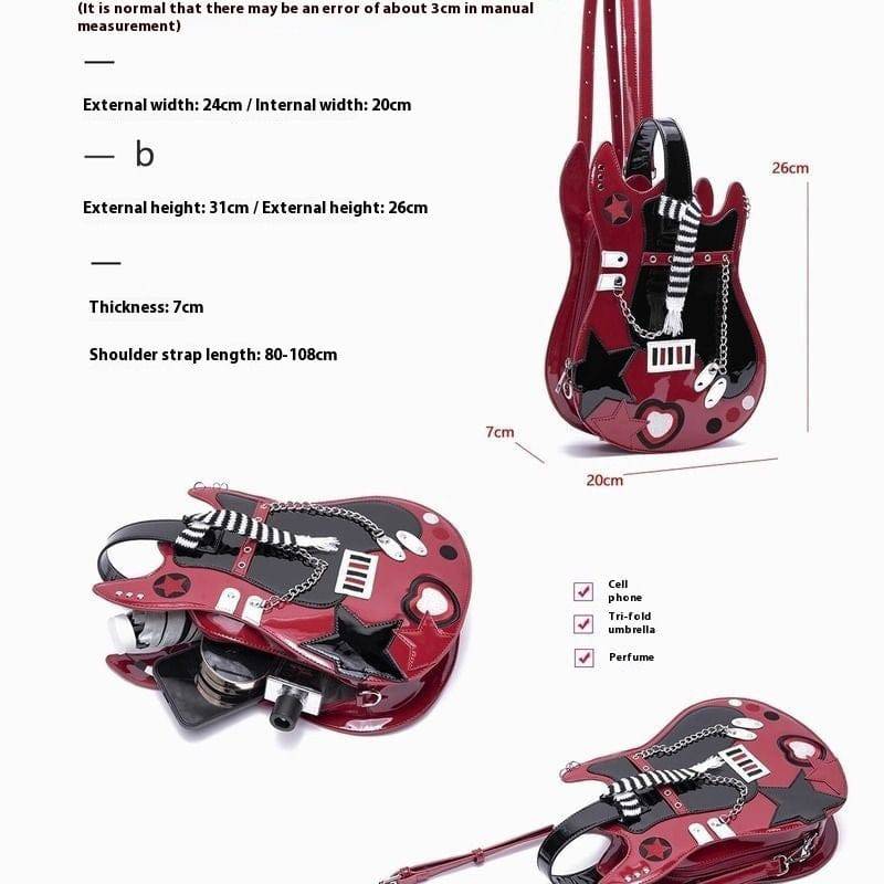 Sciarpa carina con colori a contrasto creativo Zaino per chitarra a tracolla con due spalle Dolce