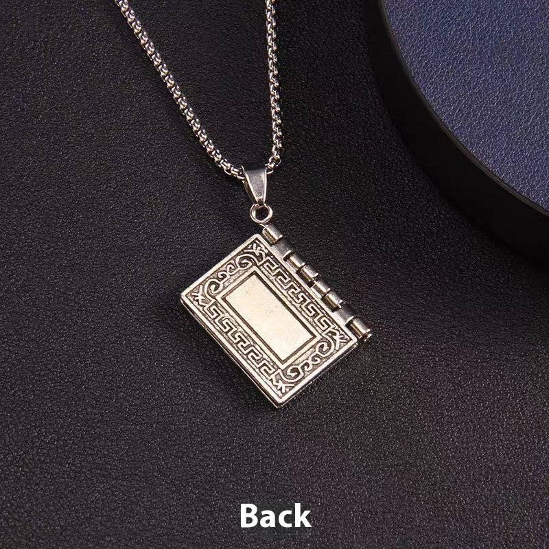 Stylish Pendant Flip-page Book Cross Necklace Fashion Jewelry - YLORESHOP