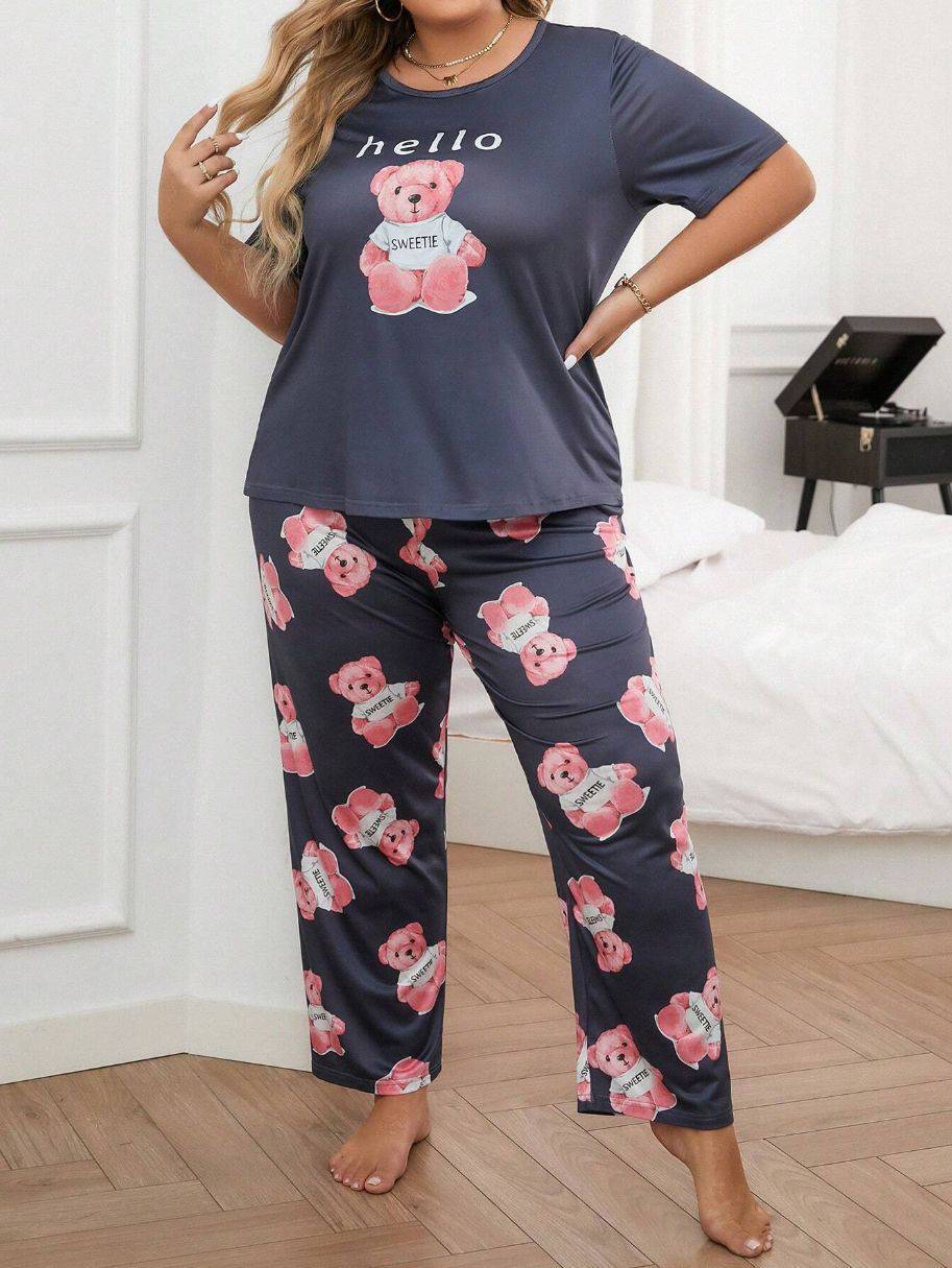 Trousers Plus-sized Plus Size Women's Pajamas Homewear Suit - YLORESHOP