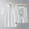 Sports Suit Men's Short-sleeved Thin Lapels T-shirt Shorts Running Leisure Two-piece Set - YLORESHOP