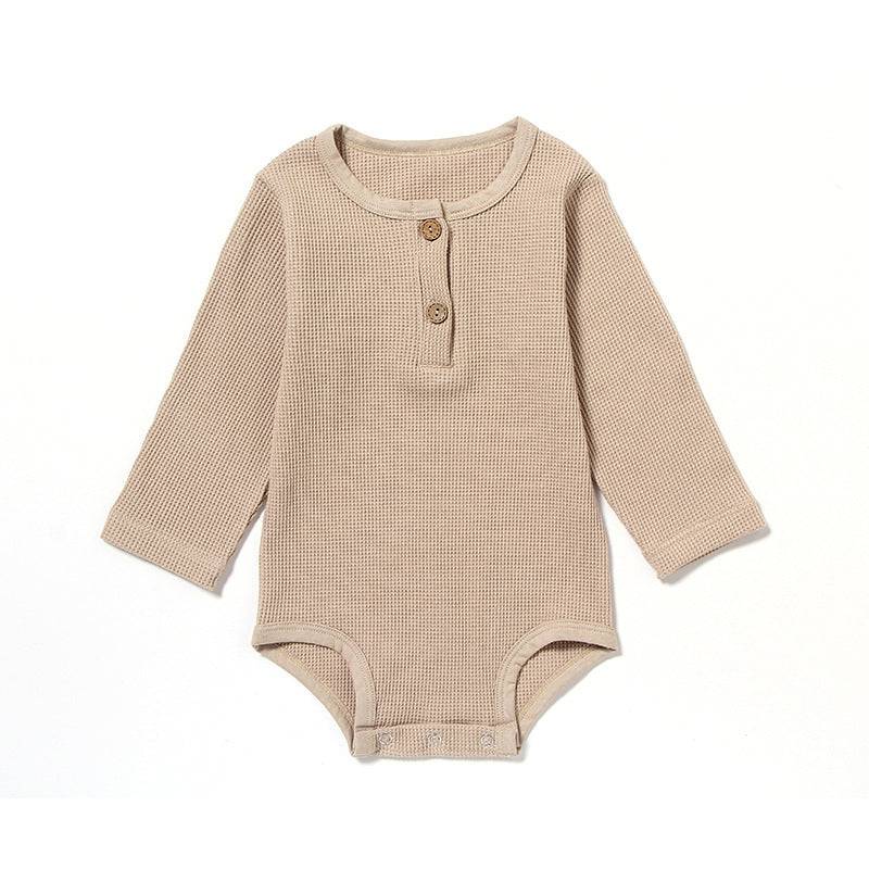 Spring And Autumn Romper R Baby Long Sleeve Waffle - YLORESHOP