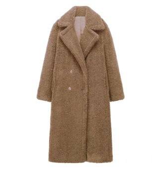 Women's Large Lapel Thickened Lamb Sweater Coat - YLORESHOP