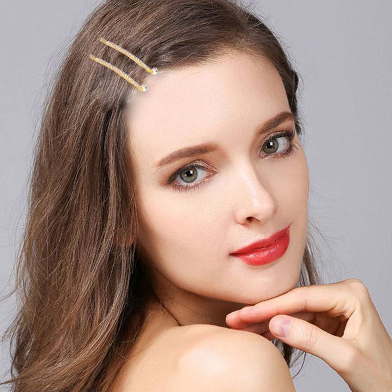 Rhinestone Edge Clip Girls' Hairpin Ins Niche Women's Headdress - YLORESHOP