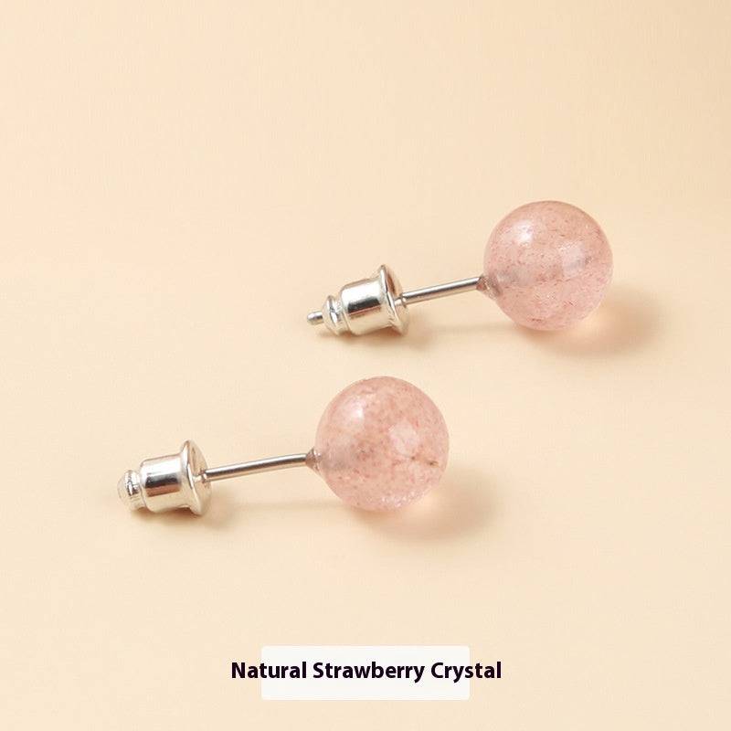 Natural Red Agate Temperamental Minority Stud Sense Earrings Wholesale - YLORESHOP