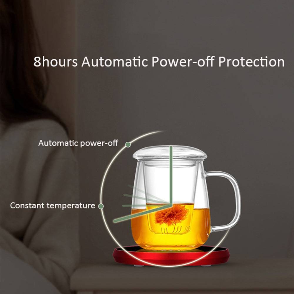 USB Coffee Mug Cup Warmer Milk Tea Water Cup Heating Electric Touch Pad Temperature Adjustable Hot Tea Maker Heater Warmer - YLORESHOP