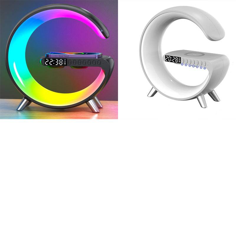 New Intelligent G Shaped LED Lamp Bluetooth Speake Wireless Charger Atmosphere Lamp App Control For Bedroom Home Decor - YLORESHOP