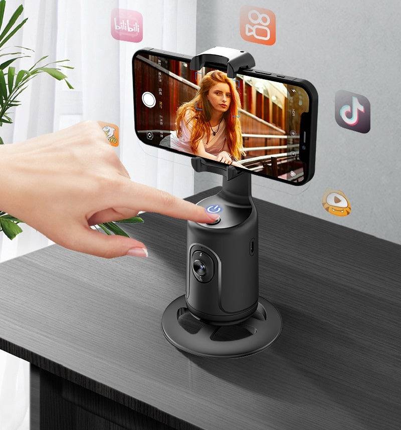 360° Automatic Face Tracking Gimbal, AI Intelligent Automatic Phone Holder, for Vlog Video, Light Stabilizer