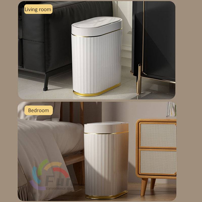 Smart Trash Can With Lid For Bedroom And Living Room Kitchen Storage Box Trash Can Induction Small Car Box Automatic Smart Dustbin Smart Trash Bin - YLORESHOP