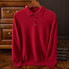 Machine Washable Autumn And Winter Men's Wool Sweater Loose Turn-down Collar